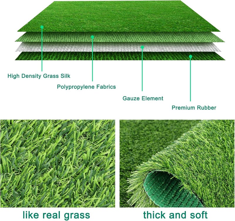 DenForste 6 Pack Chicken Nesting Box Pads - Washable Artificial Grass Nesting Pads - Chicken Nesting Pads for Chicken Coop and Pet Garden Lawn Indoor Outdoor 12"×12"×1" - Image 2
